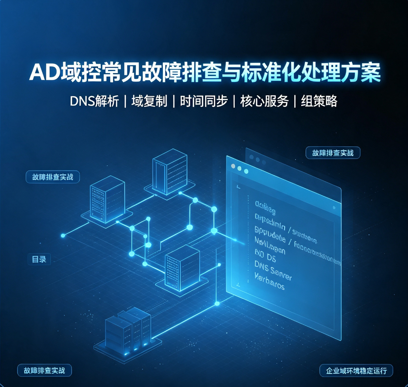 AD域控常见故障排查与标准化处理方案